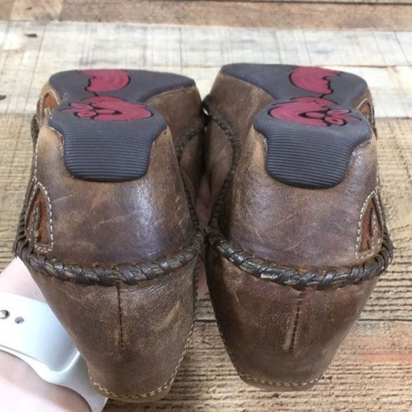 Clarks ArtisanBrown Leather Slip On Loafer Wedge Womens 5M  74079 - Picture 12 of 12